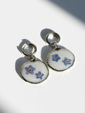 Real Forget Me Not Silver Earrings