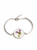 Real Purple Flower Bracelet