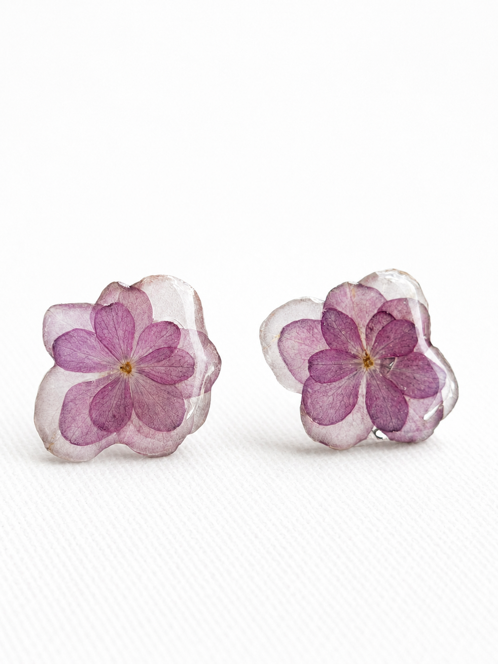 Real Hydrangea Stud Earrings