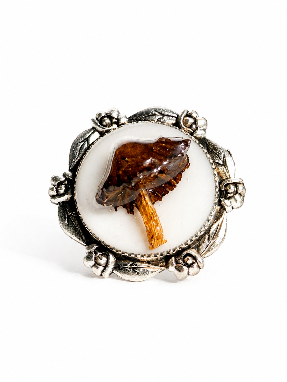 Real Mushroom Adjustable Statement Ring