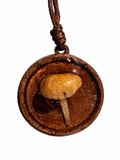 Real Mushroom Wood Necklace
