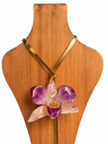 Real Pink Orchid Bolo Tie Necklace