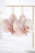 White beautiful orchids earrings