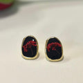 Wild Red Flower Earrings