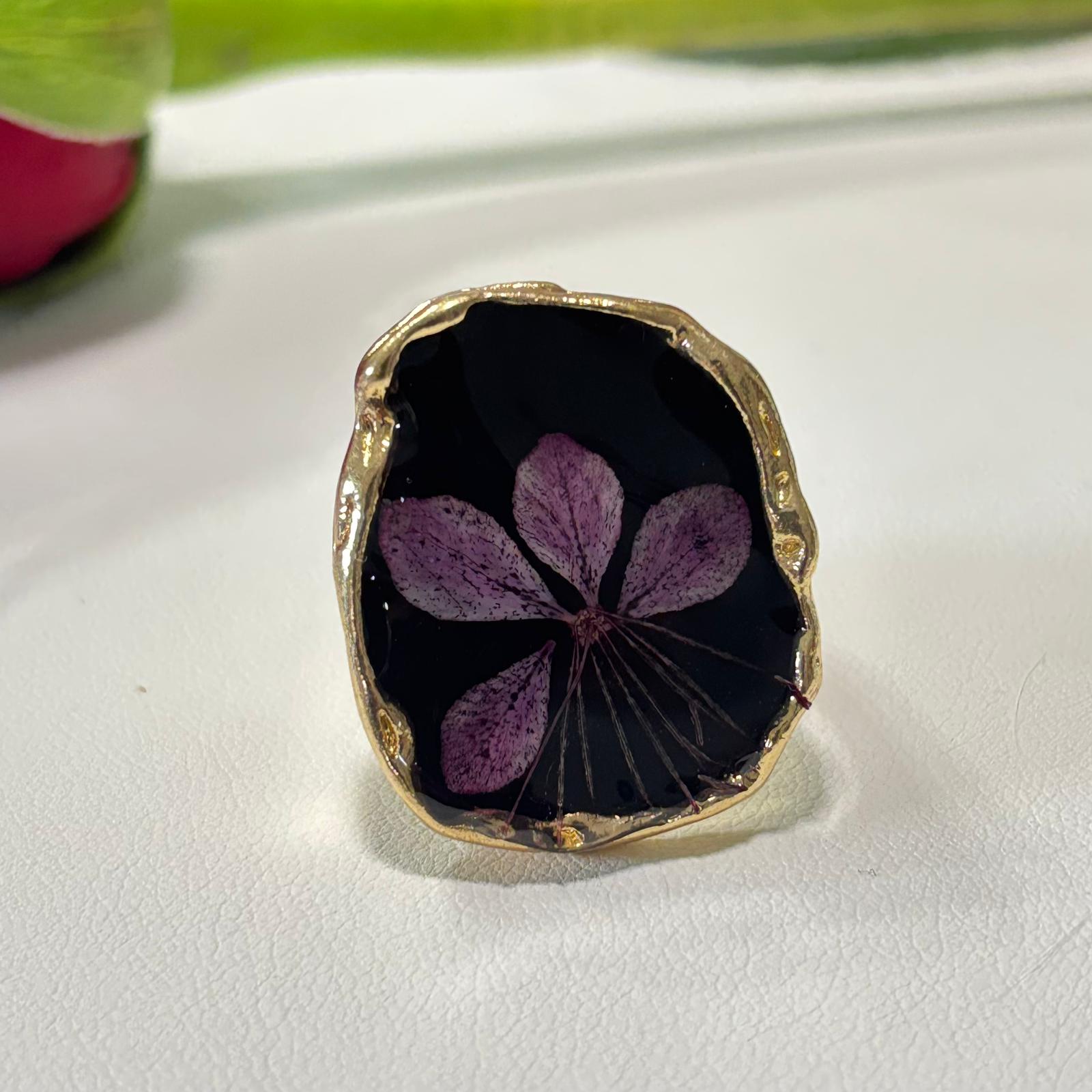 Pressed Wildflower Ring