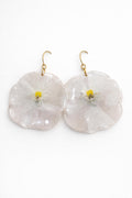 Real pressed ivory petunia preserved in resin.