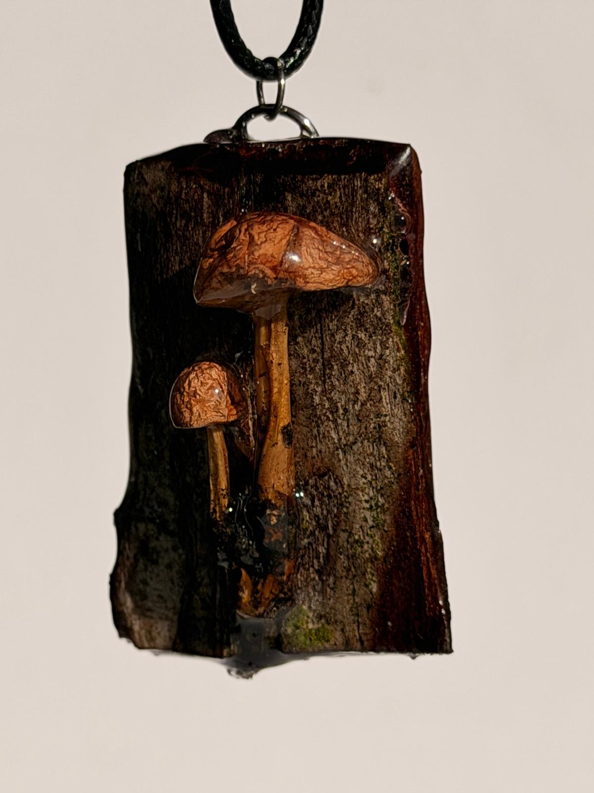 Real Mushroom Bark Necklace